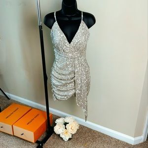 NWOT Fashion Nova sequin party dress.